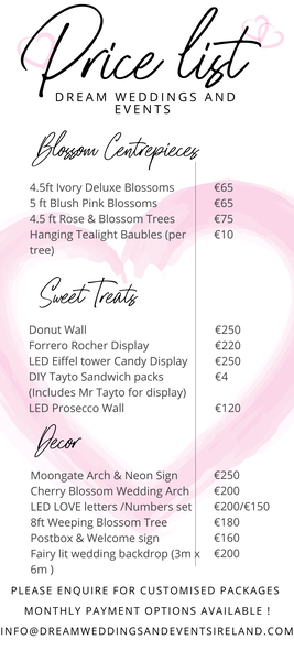 Dream Weddings and Events €299