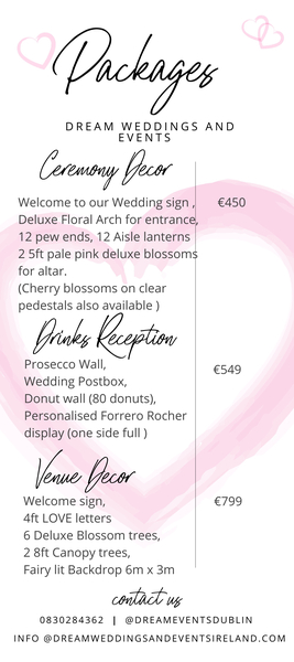 Dream Weddings and Events €299