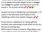 Trisha's Hair Salon / Wedding Hair €250